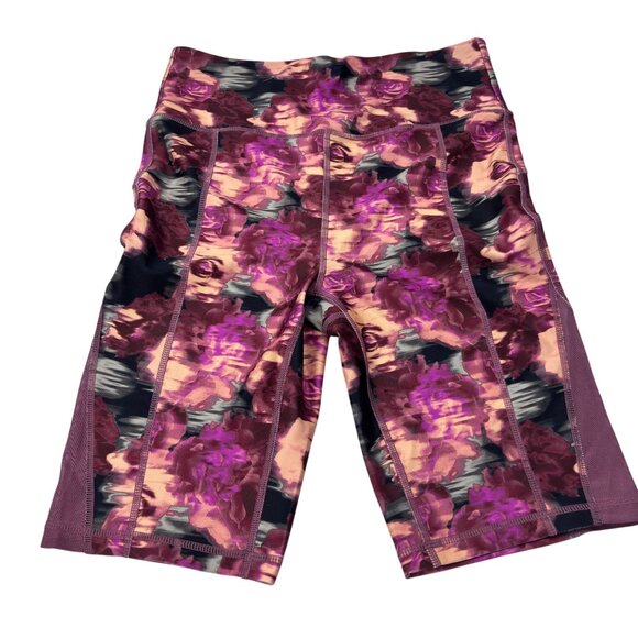 Nine West Pants - Nine West Active Womens Floral Print High-Waist Stretch Shorts M Polyester/Spand
